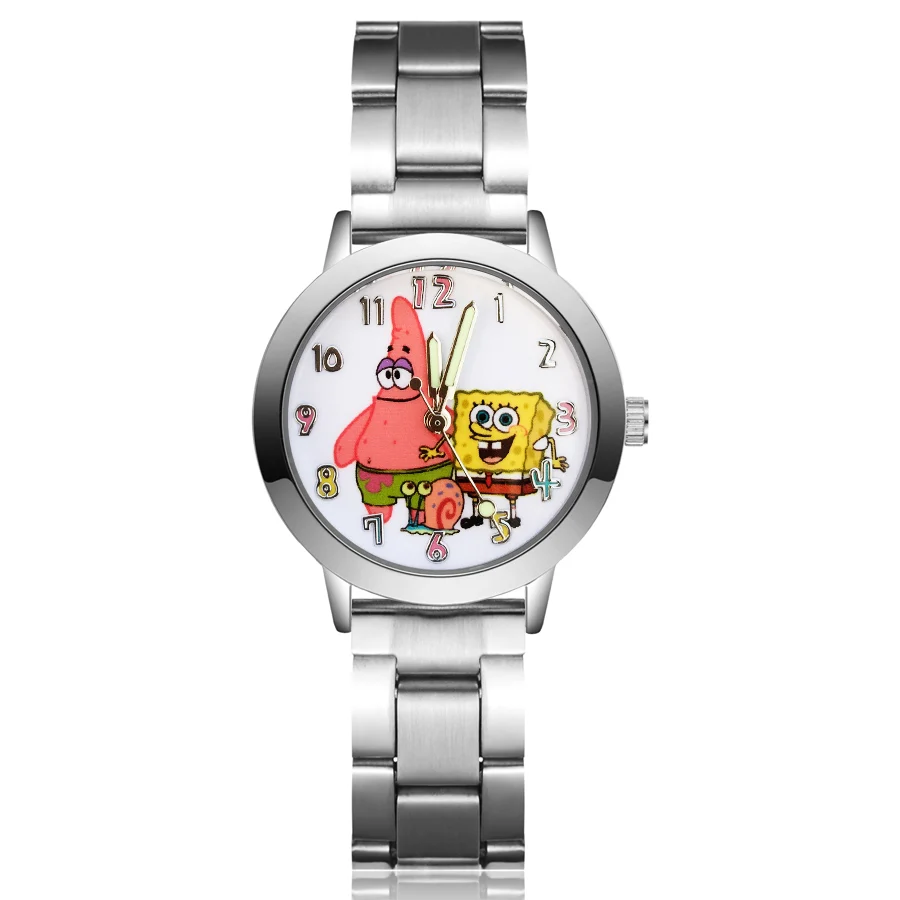 Cute Cartoon pretty SpongeBob style Children's Watches Kids Student Girls boys Quartz Metal steel Wrist Watch JA136
Cute Cartoon pretty SpongeBob style Children's Watches Kids Student Girls boys Quartz Metal steel Wrist Watch JA136