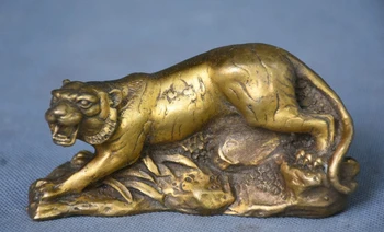 11cm Chinese Feng Shui Folk Brass Animal 12 Zodiac Year Tiger Statue Sculpture
11cm Chinese Feng Shui Folk Brass Animal 12 Zodiac Year Tiger Statue Sculpture