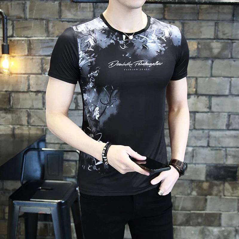 Print T-Shirts Men Fashion Male Tshirts O-Neck Short Sleeve Ice Silk Man Tee Shirts 2019 New Arrival 4XL MuLS Brand Men Clothing
Print T-Shirts Men Fashion Male Tshirts O-Neck Short Sleeve Ice Silk Man Tee Shirts 2019 New Arrival 4XL MuLS Brand Men Clothing