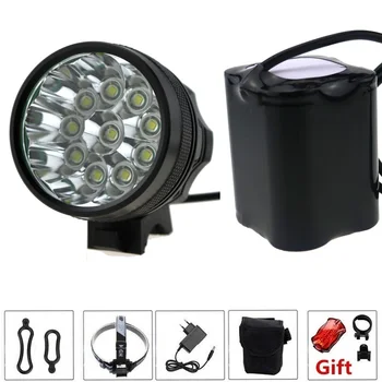 10T6 20000 Lumens 10xCREE XM-L T6 LED Front Bicycle Bike Light Lamp Headlamp Headlight + 20000mAh 4*26650 Battery Pack & Charger
10T6 20000 Lumens 10xCREE XM-L T6 LED Front Bicycle Bike Light Lamp Headlamp Headlight + 20000mAh 4*26650 Battery Pack & Charger