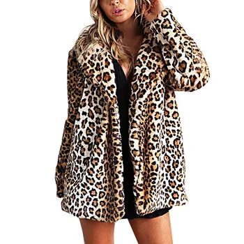 Leopard Print Winter Jacket Turn Down Collar New Luxury Faux Fur Coat Long Sleeve Women's Outerwear Feminino Loose Outerwear
Leopard Print Winter Jacket Turn Down Collar New Luxury Faux Fur Coat Long Sleeve Women's Outerwear Feminino Loose Outerwear
