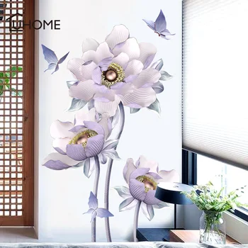 3D Lotus Flying Butterfly Purple Flower Wall Sticker for Living Room Decal Wall Painting Room Decoration Adhesive Wallpaper
3D Lotus Flying Butterfly Purple Flower Wall Sticker for Living Room Decal Wall Painting Room Decoration Adhesive Wallpaper
