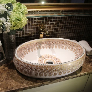 Oval Bthroom Counter Top Wash Basin Cloakroom Hand Painted Vessel Sink bathroom sinks Blue and white hand painted porcelain sink
Oval Bthroom Counter Top Wash Basin Cloakroom Hand Painted Vessel Sink bathroom sinks Blue and white hand painted porcelain sink