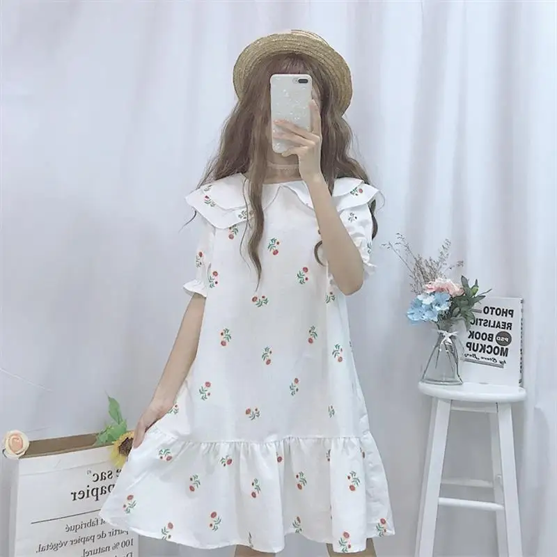 Summer Doll Collar Ruffled Floral Dress Shirt Women's Kawaii Lovely Dresses Ins Chic Female Sweet Harajuku Clothes For Women
Summer Doll Collar Ruffled Floral Dress Shirt Women's Kawaii Lovely Dresses Ins Chic Female Sweet Harajuku Clothes For Women