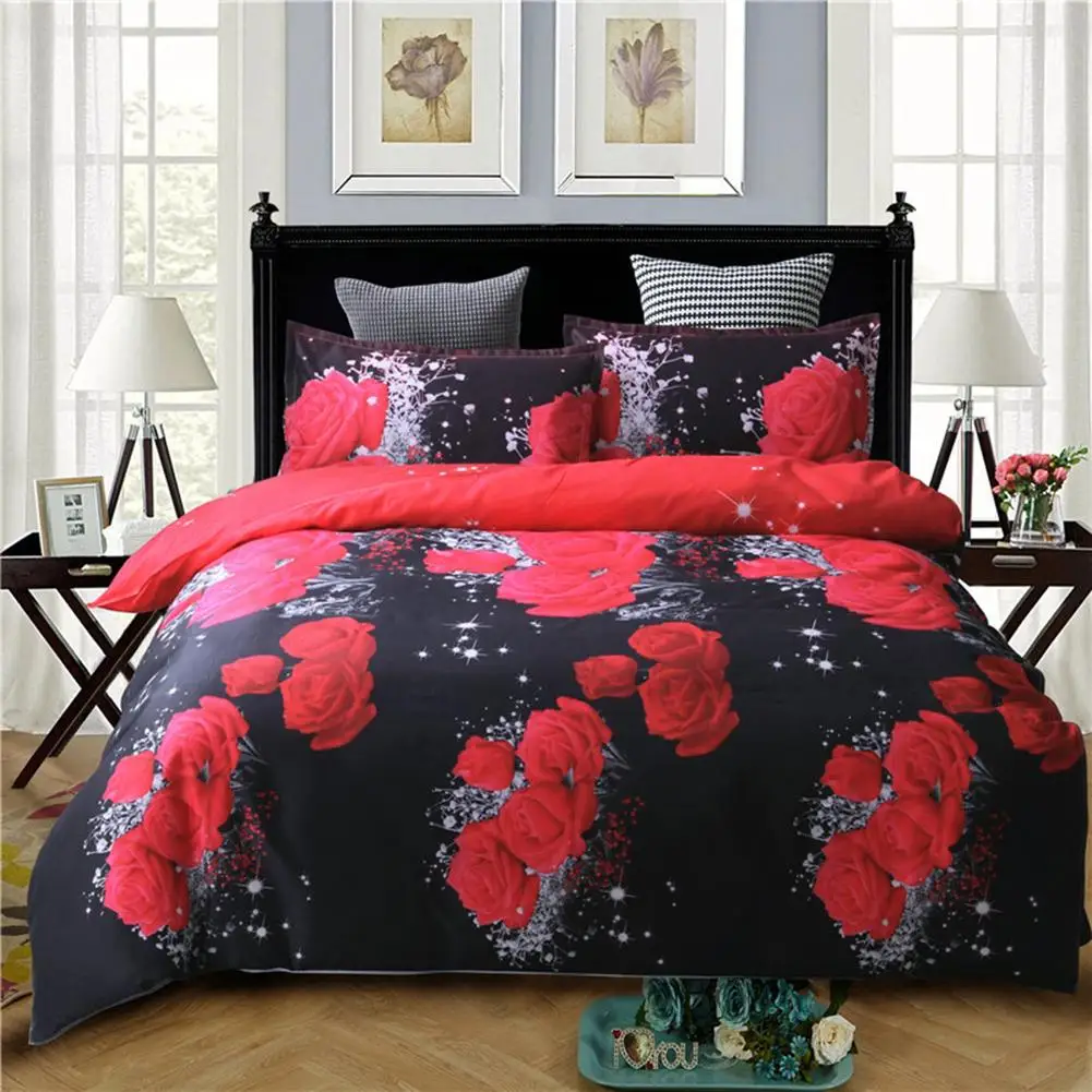 Fashion Solstice 2/3Pcs 3D Rose Printed Smooth Duvet Cover Pillow Case Bedding Set Bedroom Decor
Fashion Solstice 2/3Pcs 3D Rose Printed Smooth Duvet Cover Pillow Case Bedding Set Bedroom Decor