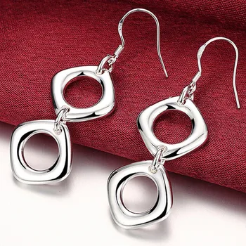 New Arrival 925 Sterling Silver Fashion Simple Oblique Square Drop Earrings Female Fine Jewelry
New Arrival 925 Sterling Silver Fashion Simple Oblique Square Drop Earrings Female Fine Jewelry
