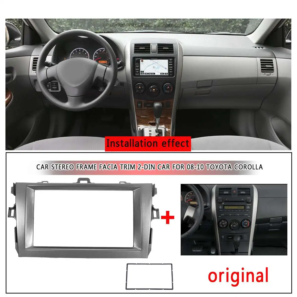 Car Refitting 2DIN Radio Stereo CD/DVD Frame Fascia Dash Panel Installation Kits For Toyota Corolla 2008 2009 2010 178x100mm
Car Refitting 2DIN Radio Stereo CD/DVD Frame Fascia Dash Panel Installation Kits For Toyota Corolla 2008 2009 2010 178x100mm