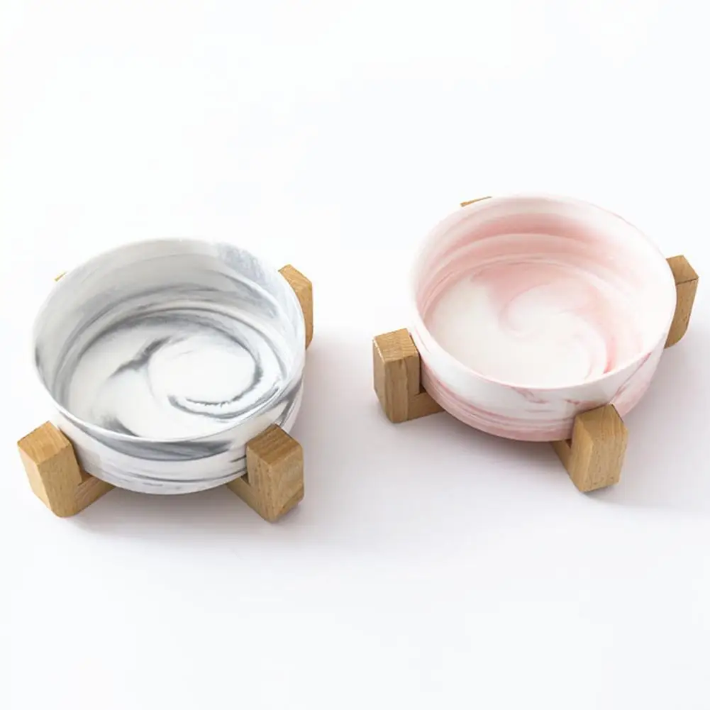 Adeeing Marbling Ceramic Bowl with Wooden Rack for Pet Food Water Drinking Feeder
Adeeing Marbling Ceramic Bowl with Wooden Rack for Pet Food Water Drinking Feeder
