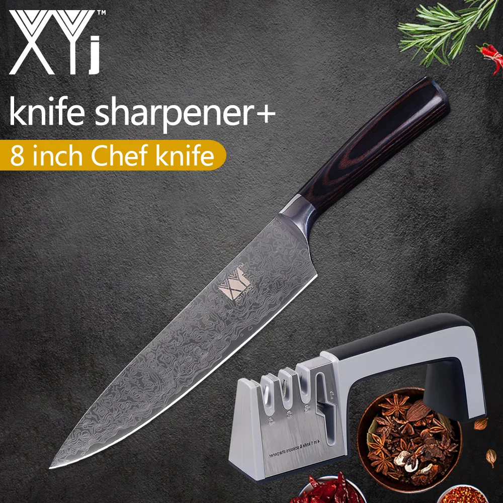XYj Stainless Steel Cooking Knife 8'' 7'' 5'' 3.5'' Chef Slicing Santoku Utility Paring Kitchen Knife 4 in 1 Knife Sharpener
XYj Stainless Steel Cooking Knife 8'' 7'' 5'' 3.5'' Chef Slicing Santoku Utility Paring Kitchen Knife 4 in 1 Knife Sharpener