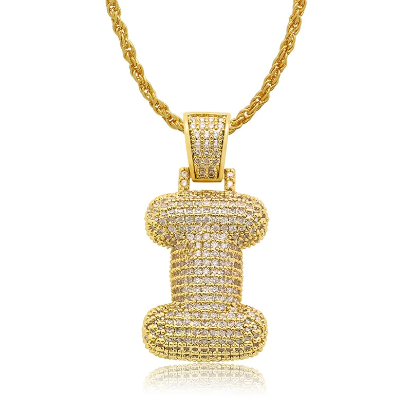Lucky Sonny Hot Sale A-Z Bubble Letter I Pendant Necklace Gold Color Initial with CZ Micro Paved pendentif carta de bolha BIJOUX
Lucky Sonny Hot Sale A-Z Bubble Letter I Pendant Necklace Gold Color Initial with CZ Micro Paved pendentif carta de bolha BIJOUX