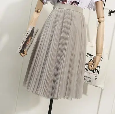 2018 Summer vintage skirts womens Elastic High Waist tulle mesh Skirt long Pleated tutu skirt women Saias midi faldas jupe
2018 Summer vintage skirts womens Elastic High Waist tulle mesh Skirt long Pleated tutu skirt women Saias midi faldas jupe