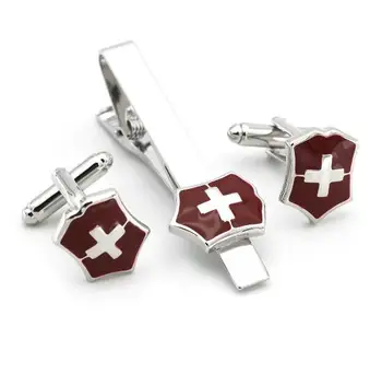 10sets/lot Vintage Red Cross Cufflinks Tie Clip Set Copper Enamel Cross Shield Cuff Links&Tie Pin Bar Set Men Jewelry Wholesale
10sets/lot Vintage Red Cross Cufflinks Tie Clip Set Copper Enamel Cross Shield Cuff Links&Tie Pin Bar Set Men Jewelry Wholesale