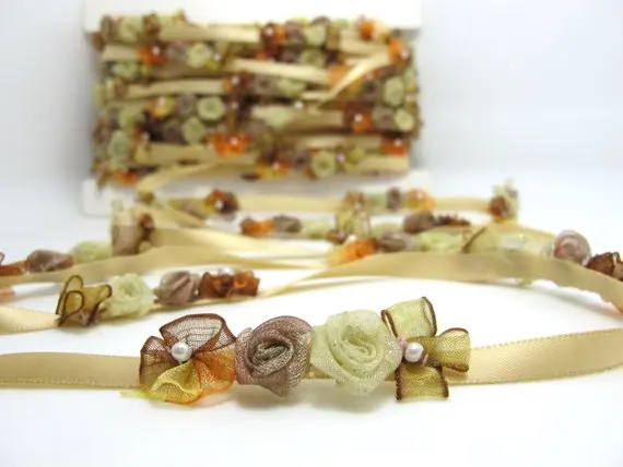 Yellow Flower Rococo Ribbon Trim|Decorative Floral Satin Ribbon|Scrapbook Materials|Clothing|Decor
Yellow Flower Rococo Ribbon Trim|Decorative Floral Satin Ribbon|Scrapbook Materials|Clothing|Decor