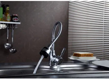 Modern Chrome Brass Functional Swivel Flexible Spout Rotatable Kitchen Sink Faucet / Basin Torneira Faucets Mixers & Taps (K-6)
Modern Chrome Brass Functional Swivel Flexible Spout Rotatable Kitchen Sink Faucet / Basin Torneira Faucets Mixers & Taps (K-6)