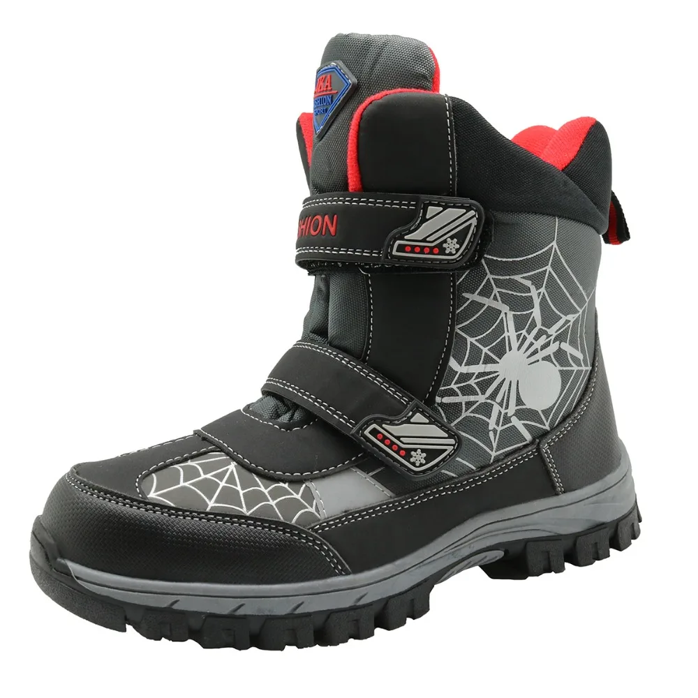 Apakowa winter kids snow boots mid-calf bungee lacing waterproof boys boots big boys sport shoes wollen lining kids winter boots Apakowa winter kids snow boots mid-calf bungee lacing waterproof boys boots big boys sport shoes wollen lining kids winter boots