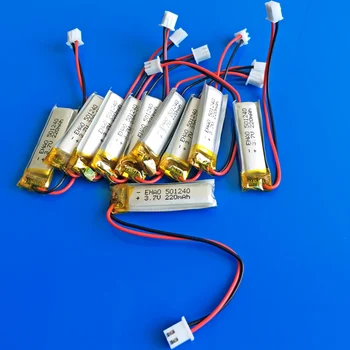 Lot 10pcs 501240 JST 2.5mm 3.7V 220mAh lithium polymer li ion rechargeable battery Lipo for MP3 GPS bluetooth headset video pen
Lot 10pcs 501240 JST 2.5mm 3.7V 220mAh lithium polymer li ion rechargeable battery Lipo for MP3 GPS bluetooth headset video pen