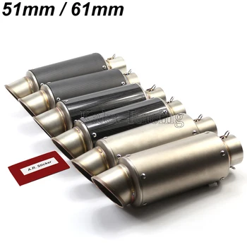 Inlet 51mm 61mm AR Austin Racing Universal Motorcycle Exhaust Muffler Pipe for R6 R3 R1 crf 230 ER6N ZX10R Z1000 msx125 trk502
Inlet 51mm 61mm AR Austin Racing Universal Motorcycle Exhaust Muffler Pipe for R6 R3 R1 crf 230 ER6N ZX10R Z1000 msx125 trk502