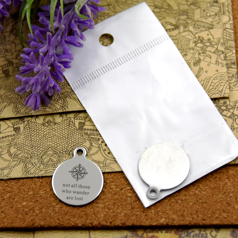 10pcs--stainless steel charms"not all those who wander are lost "5 style for choosing DIY Charms Pendants
10pcs--stainless steel charms"not all those who wander are lost "5 style for choosing DIY Charms Pendants