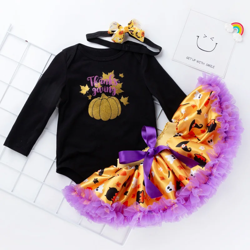 Newborn Baby Rompers+Tutu+Headband Set Long Sleeve Girls Baby Clothes Baby Halloween Costumes Pumpkin Baby Jumpsuit One Pieces
Newborn Baby Rompers+Tutu+Headband Set Long Sleeve Girls Baby Clothes Baby Halloween Costumes Pumpkin Baby Jumpsuit One Pieces