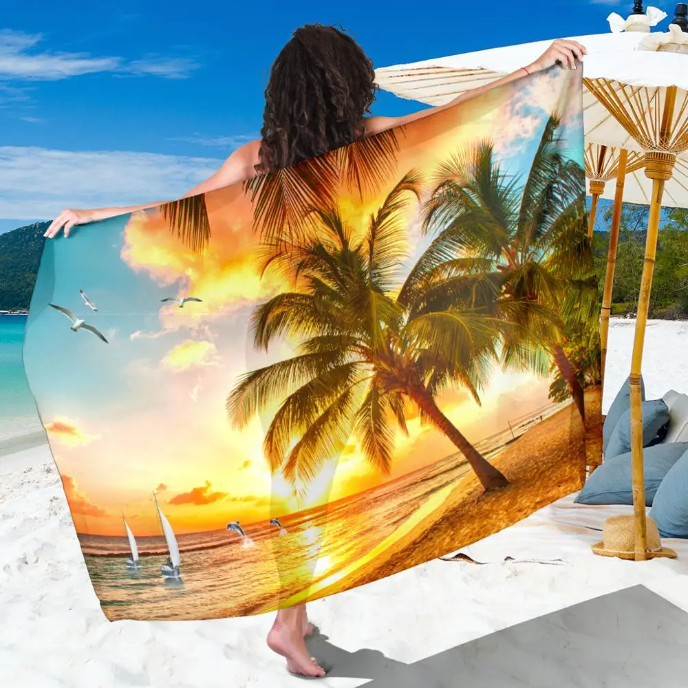 Coconut Tree Sunshine Large Beach Towel for Adults Summer Swimwear Cover-ups Chiffon Beach Sarong Tapestry Picnic Travel Mat New
Coconut Tree Sunshine Large Beach Towel for Adults Summer Swimwear Cover-ups Chiffon Beach Sarong Tapestry Picnic Travel Mat New