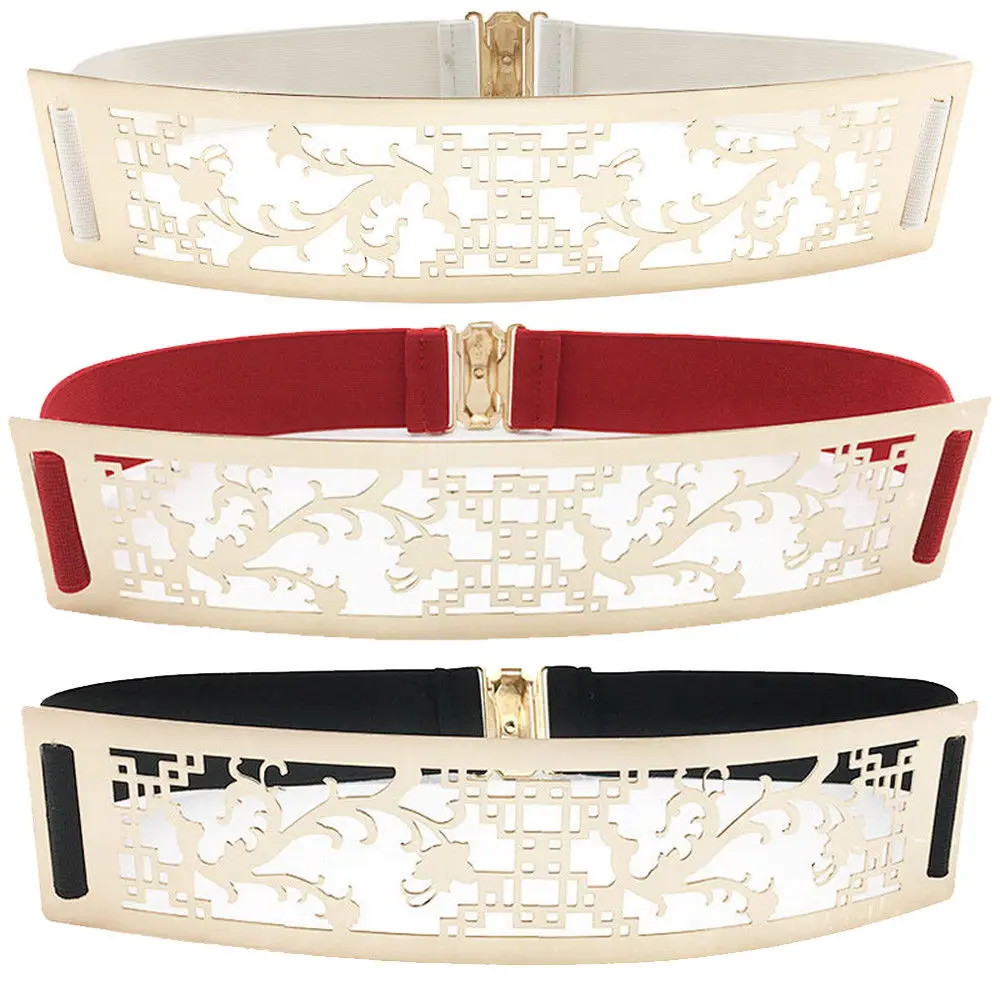 2018 New Style Women Wide Metal Elastic Waist Belt Fashion Waistband Stretch Buckle Vintage Faux Leather Belts
2018 New Style Women Wide Metal Elastic Waist Belt Fashion Waistband Stretch Buckle Vintage Faux Leather Belts