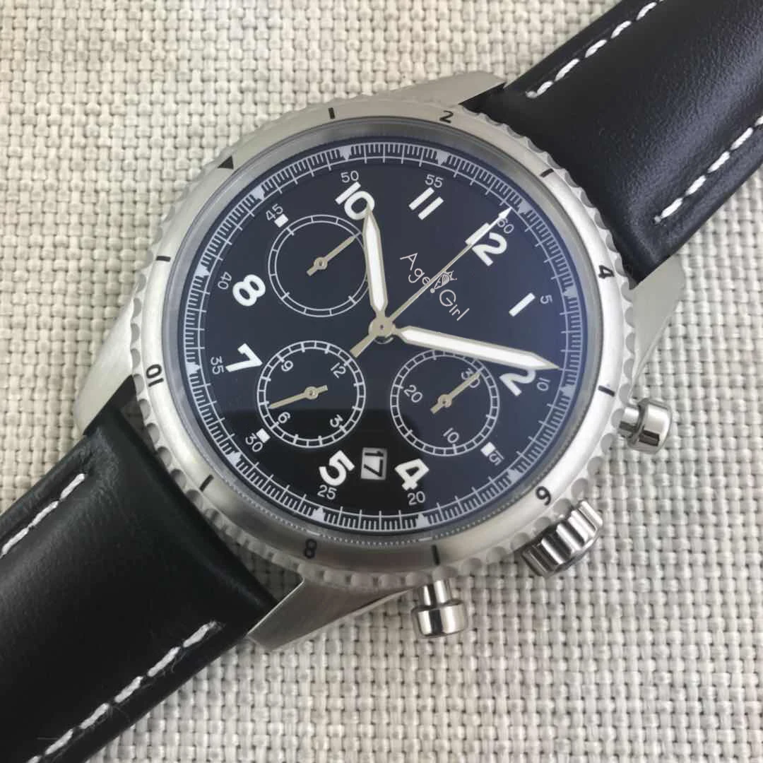 Luxury Brand New Chronograph Men Stopwatch Sapphire Chronometer Silver Black Blue Brown Leather Sport Watch Limited Fashion AAA+
Luxury Brand New Chronograph Men Stopwatch Sapphire Chronometer Silver Black Blue Brown Leather Sport Watch Limited Fashion AAA+