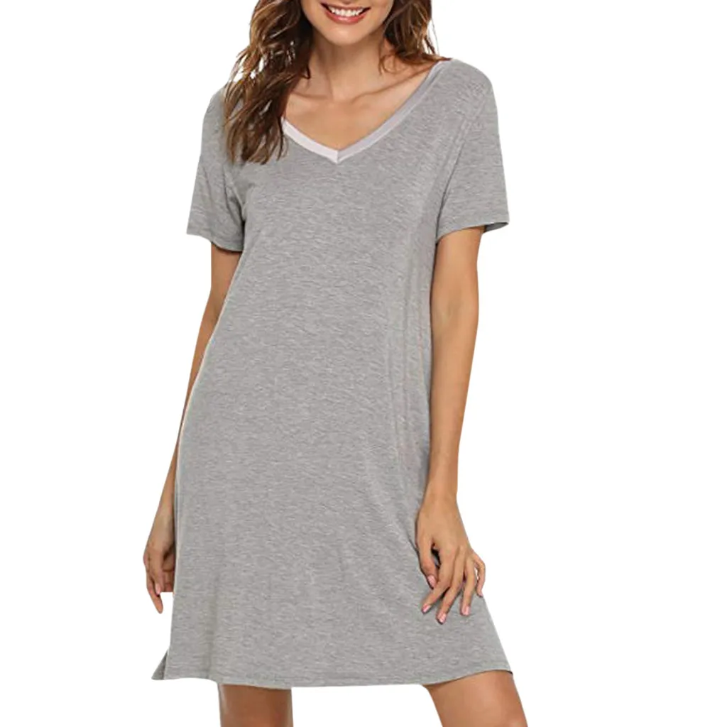 Sexy Dress Women Summer Dress Girl Nightgown Short Sleeve Sleep Shirt Dress Soft Loose Sleepwear With Lace Dress Women Plus Size
Sexy Dress Women Summer Dress Girl Nightgown Short Sleeve Sleep Shirt Dress Soft Loose Sleepwear With Lace Dress Women Plus Size
