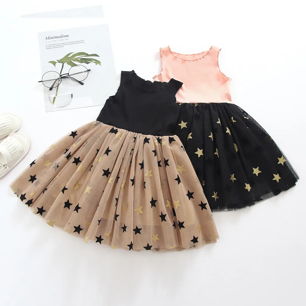 Stylish sleeveless personality stitching stars sweet mesh dress Girl Sleeveless Star Tulle Party Princess Dress Clothes F4
Stylish sleeveless personality stitching stars sweet mesh dress Girl Sleeveless Star Tulle Party Princess Dress Clothes F4