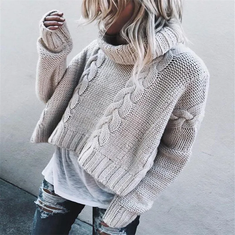 Женский пуловер вязаный свитер куртка в европейском и американском стиле