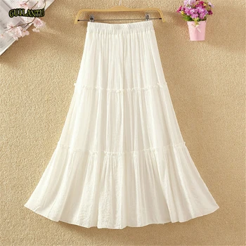 Summer Women Long Skirt 2019 Fashion Elegant A-line Solid Slim Midi Warp Skirt Female White Black Casual Cotton Linen Streetwear
Summer Women Long Skirt 2019 Fashion Elegant A-line Solid Slim Midi Warp Skirt Female White Black Casual Cotton Linen Streetwear