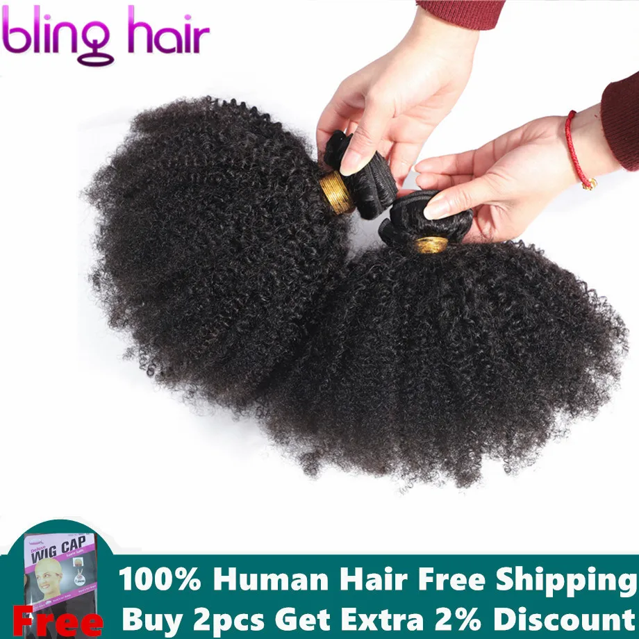 Bling Hair Afro Kinky Curly Hair Bundles 100% Remy Human Hair Extension Brazilian Hair Bundles Natural Color Machine Double Weft
Bling Hair Afro Kinky Curly Hair Bundles 100% Remy Human Hair Extension Brazilian Hair Bundles Natural Color Machine Double Weft