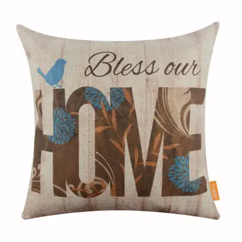 LINKWELL 18"x18" Wood Look Bless our Home with Blue Bird Flower Leaf Room Relax Burlap Decorative Pillowcase Cushion Cover
LINKWELL 18"x18" Wood Look Bless our Home with Blue Bird Flower Leaf Room Relax Burlap Decorative Pillowcase Cushion Cover