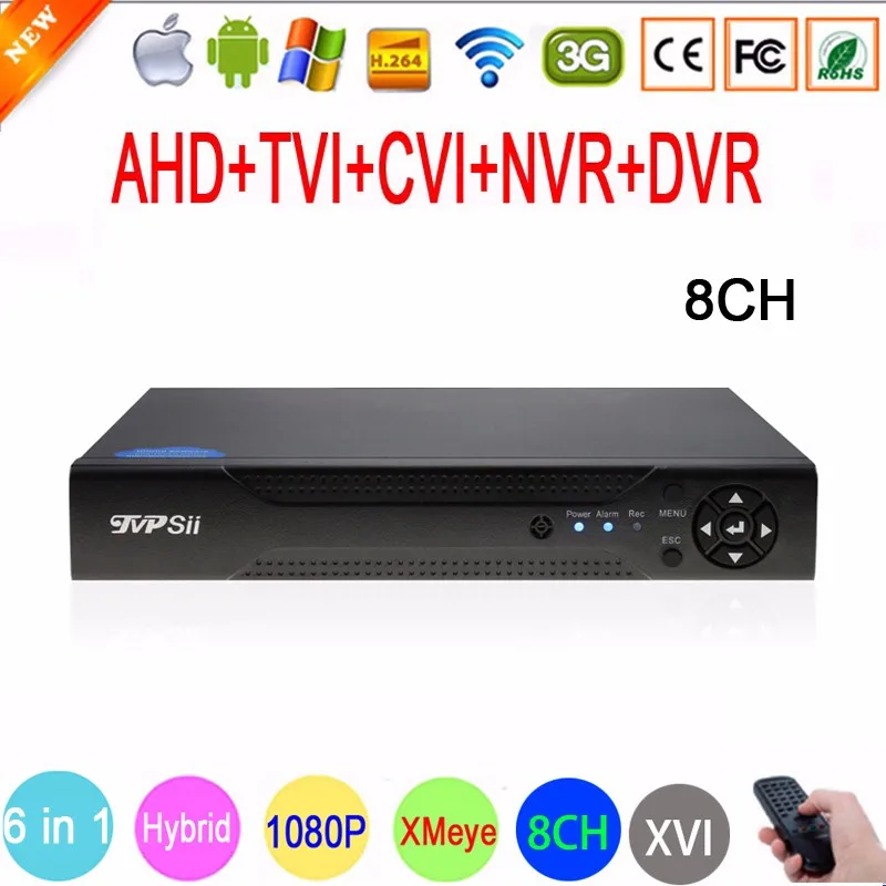 1080P,960P,720P,960H CCTV Camera 1080N 8 Channel 8CH Hybrid 6 in 1 WIFI XVI NVR TVI CVI AHD DVR Surveillance Video Recorder main picture
