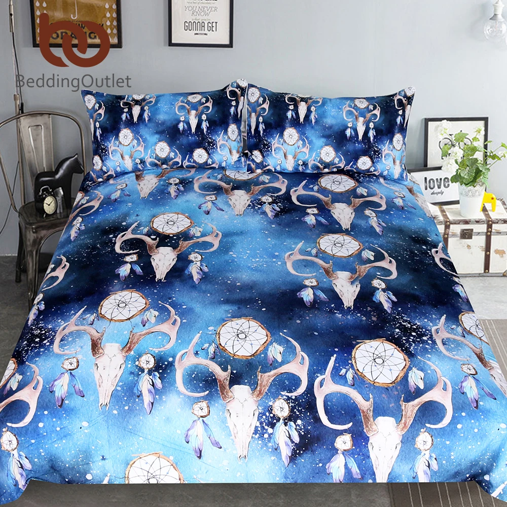 BeddingOutlet Bull Head Skull Bedding Set Watercolor Galaxy Duvet Cover Set Dreamcatcher Bedclothes Boho Blue Home Textiles 3pcs
BeddingOutlet Bull Head Skull Bedding Set Watercolor Galaxy Duvet Cover Set Dreamcatcher Bedclothes Boho Blue Home Textiles 3pcs