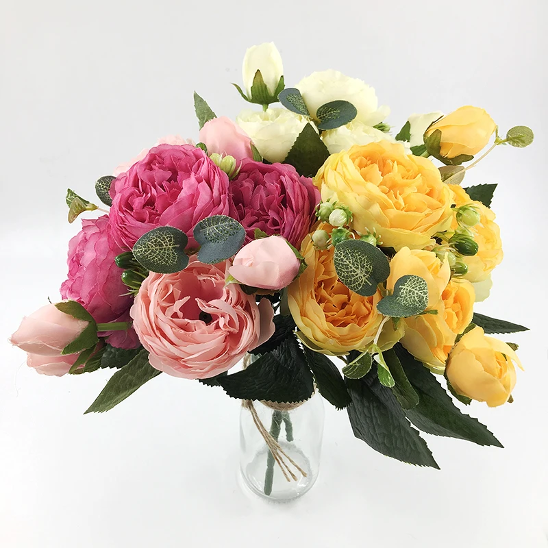 32 colors 1pcs Rose Peony Artificial Silk Flowers small bouquet flores home party spring wedding decoration mariage fake Flower
32 colors 1pcs Rose Peony Artificial Silk Flowers small bouquet flores home party spring wedding decoration mariage fake Flower