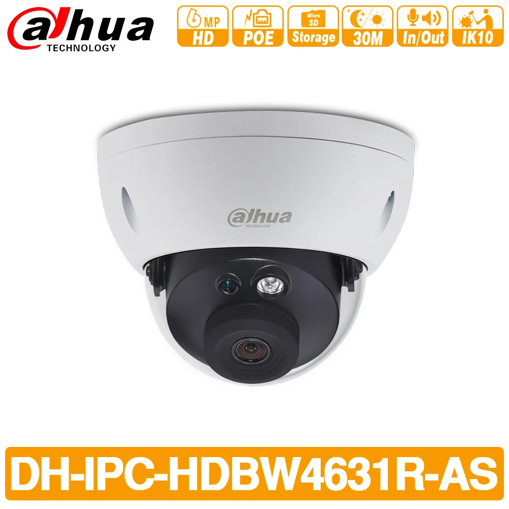 DH IPC-HDBW4631R-AS 6MP IP Camera POE Audio& Alarm in/out SD Card Slot Upgrade 30M IR from IPC-HDBW4431R-AS IK10 IP67
DH IPC-HDBW4631R-AS 6MP IP Camera POE Audio& Alarm in/out SD Card Slot Upgrade 30M IR from IPC-HDBW4431R-AS IK10 IP67