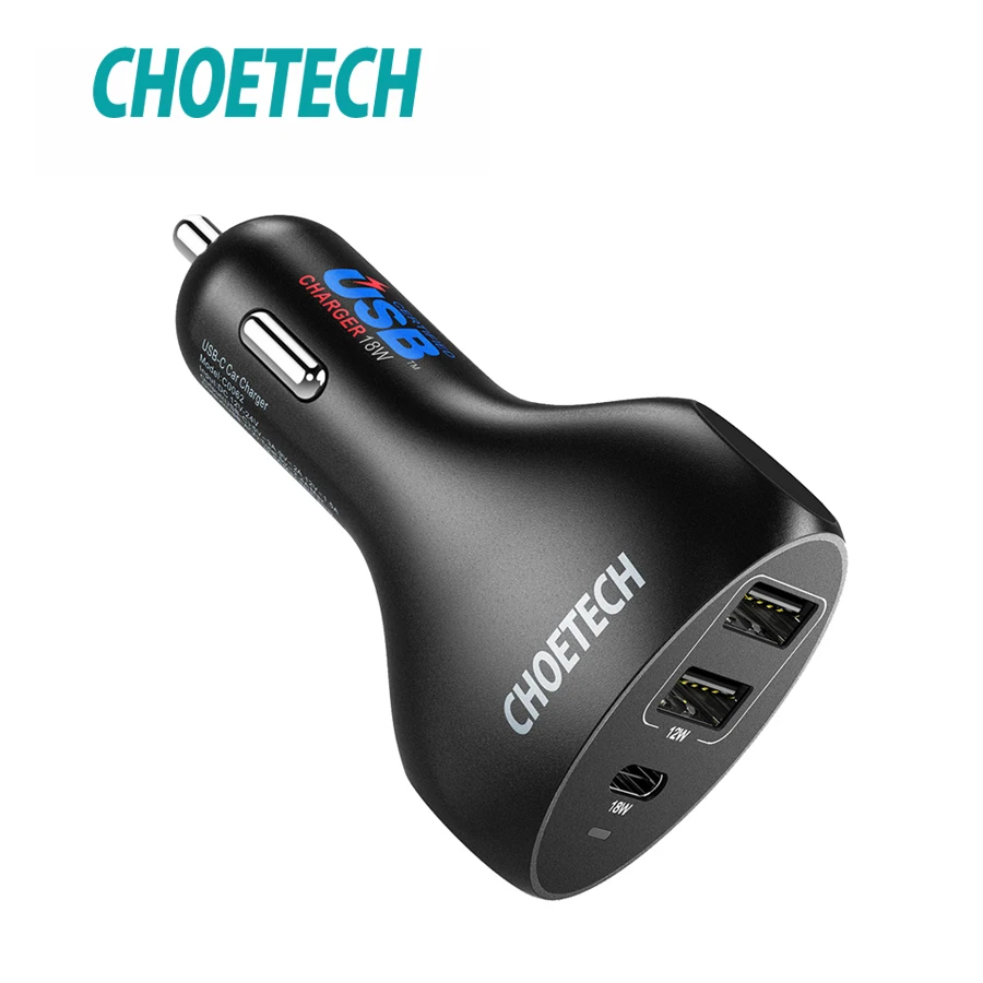 CHOETECH 30W USB C Car Charger with Power Delivery 3 Port Type C USB Charging Car-Charger For Samsung S8/Note8 Car Phone Charger
CHOETECH 30W USB C Car Charger with Power Delivery 3 Port Type C USB Charging Car-Charger For Samsung S8/Note8 Car Phone Charger