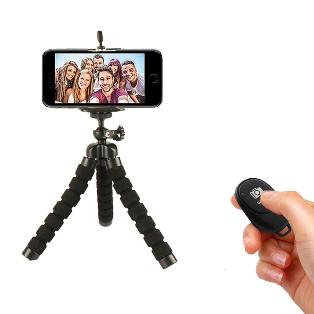 Mini Tripod Stand Holder Mount Octopus Tripod Phone Clip for Gift Table Desk with Shutter Remote Control Bluetooth Wireless
Mini Tripod Stand Holder Mount Octopus Tripod Phone Clip for Gift Table Desk with Shutter Remote Control Bluetooth Wireless