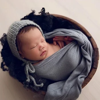 40*150cm Newborn baby photo prop blanket infant photography accessories baby receiving blanket stretch knitted wrap soft swaddle
40*150cm Newborn baby photo prop blanket infant photography accessories baby receiving blanket stretch knitted wrap soft swaddle