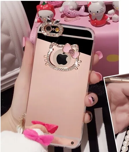 Luxury Hello Kitty Case For for iPhone X XR XA Max Mirror Diamond Case for iPhone 7 8 Plus 6 6S Plus 55S Ring Stand Cover
Luxury Hello Kitty Case For for iPhone X XR XA Max Mirror Diamond Case for iPhone 7 8 Plus 6 6S Plus 55S Ring Stand Cover