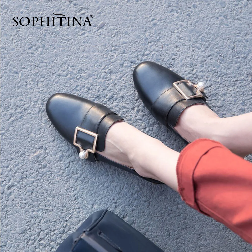 SOPHITINA High Quality Genuine Leather Flats Round Toe Solid Slip-on Casual Women's Shoes Hot Sale Metal Decoration Flats SO117
SOPHITINA High Quality Genuine Leather Flats Round Toe Solid Slip-on Casual Women's Shoes Hot Sale Metal Decoration Flats SO117