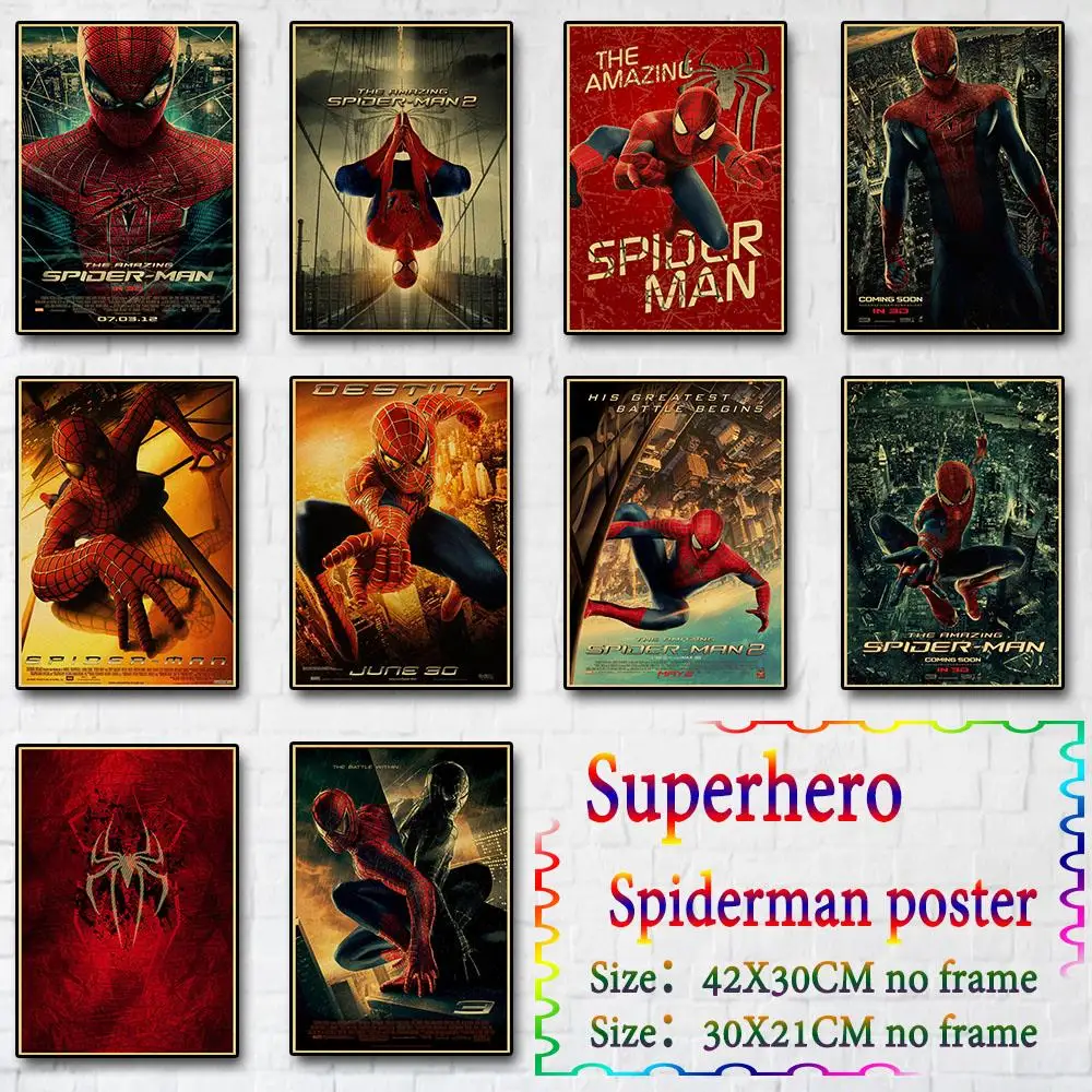 Marvel Movie The Avengers Spiderman Poster /Marvel Movie Anime Character Superhero Poster for Home Wall Decor Give Kids Gift
Marvel Movie The Avengers Spiderman Poster /Marvel Movie Anime Character Superhero Poster for Home Wall Decor Give Kids Gift