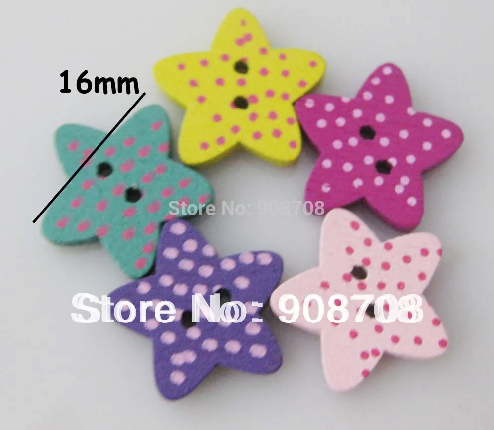 Wholesale-Free Shipping 150pcs Random Dots mix Color Star Wood Buttons 2-holes Sewing Clothing Buttons
Wholesale-Free Shipping 150pcs Random Dots mix Color Star Wood Buttons 2-holes Sewing Clothing Buttons