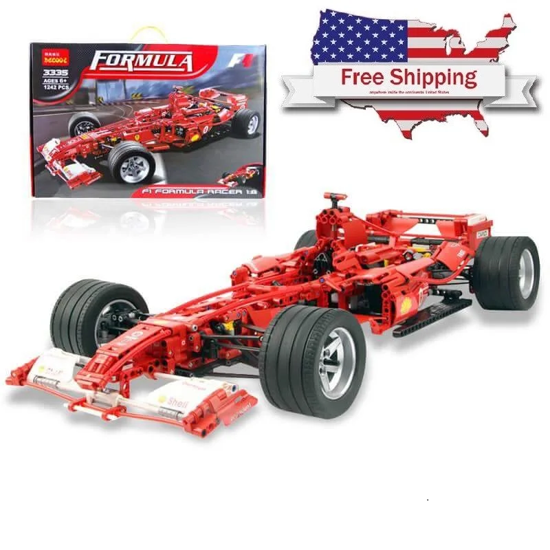 Decool Racing Car 1:8 Model 3335 1242pcs action figure toys DIY Bricks toys for Children legoing technic F1 set Formula Ferrari
Decool Racing Car 1:8 Model 3335 1242pcs action figure toys DIY Bricks toys for Children legoing technic F1 set Formula Ferrari