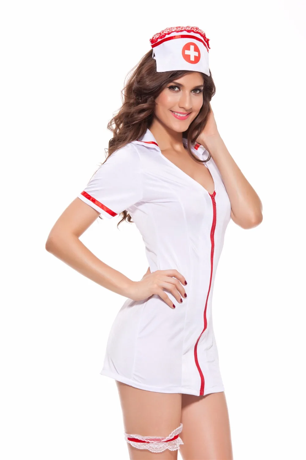 Эротический наряд медсестры Nurse Consists Of Dress String And Bikini Top