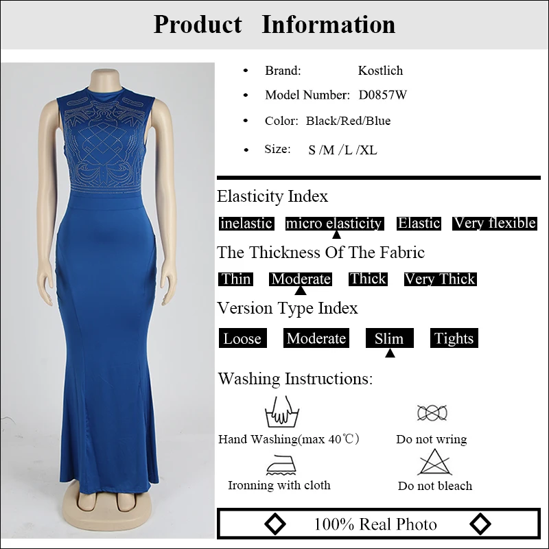Kostlich Summer Dress Women 2017 Geometric Rhinestone O-Neck Sleeveless Sexy Women Long Dress NightClub Wear Maxi Party Dresses (47)
