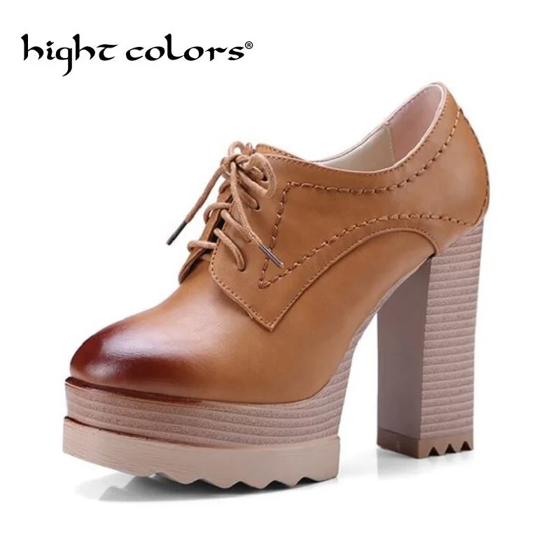 Office Ladies Casual Platform Shoes Brush Color PU Leather Women Pumps Lace-up OL Square Toe High Thick Heels Shoes for Woman
Office Ladies Casual Platform Shoes Brush Color PU Leather Women Pumps Lace-up OL Square Toe High Thick Heels Shoes for Woman