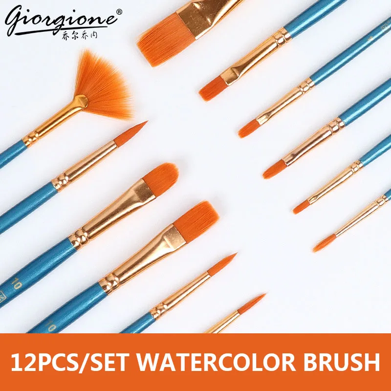 12Pcs/Set Watercolor Gouache Paint Brushes Different Shape Round Pointed Tip Nylon Hair Painting Brush Set Art Supplies
12Pcs/Set Watercolor Gouache Paint Brushes Different Shape Round Pointed Tip Nylon Hair Painting Brush Set Art Supplies