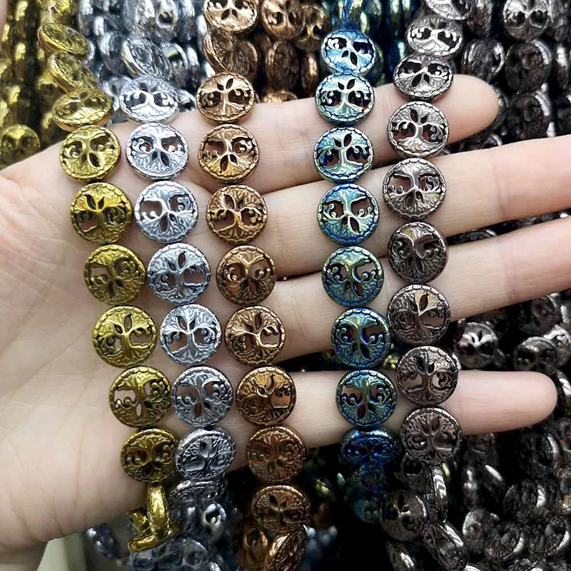 5pcs/pack Rainbow Color Multiple Colors Carved Life Tree Hematite Loose Beads DIY Accessories for Making Necklace Bracelet
5pcs/pack Rainbow Color Multiple Colors Carved Life Tree Hematite Loose Beads DIY Accessories for Making Necklace Bracelet