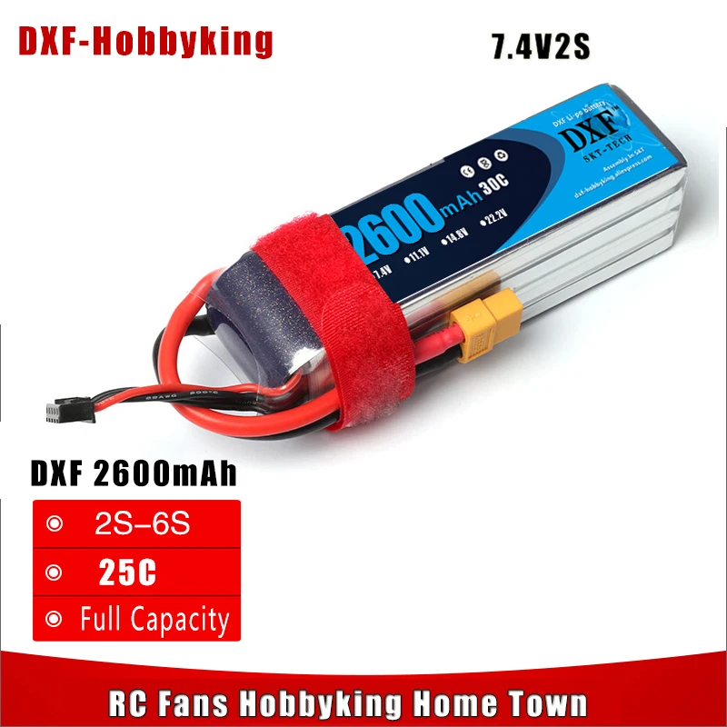 2017 DXF Lipo Battery 7.4V 2600mah 2s 30C Max60C Drone Akku Li-Polymer For RC Quadcopter Helicopter Airplane Car truck Drone
2017 DXF Lipo Battery 7.4V 2600mah 2s 30C Max60C Drone Akku Li-Polymer For RC Quadcopter Helicopter Airplane Car truck Drone